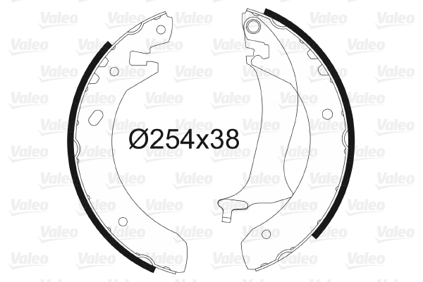VALEO 562778 Bromsbackar, sats