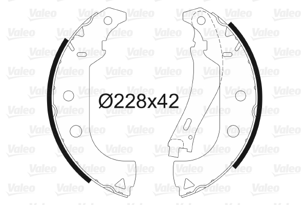 VALEO 562787 Bromsbackar, sats