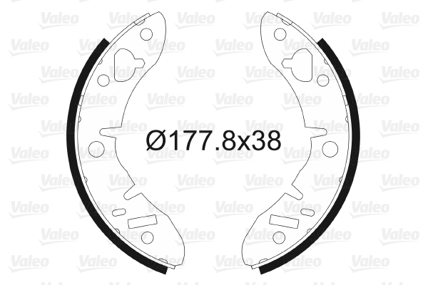 VALEO 562939 Bromsbackar, sats