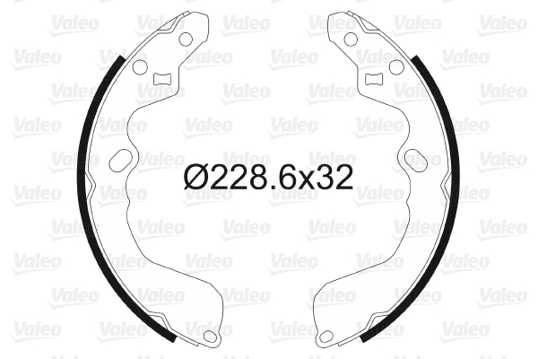 VALEO 562998 Bromsbackar, sats