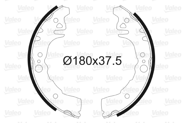VALEO 564002 Bromsbackar, sats