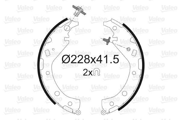 VALEO 564005 Bromsbackar, sats