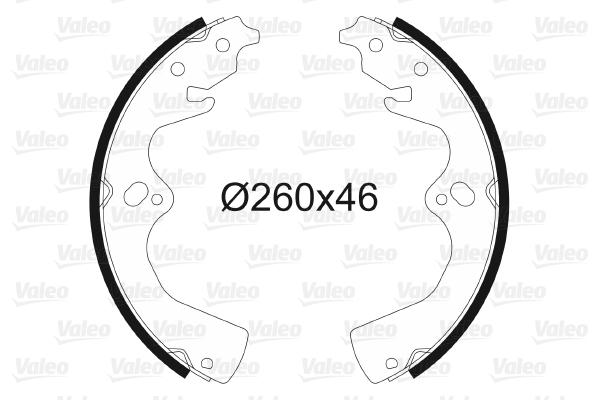 VALEO 564026 Bromsbackar, sats