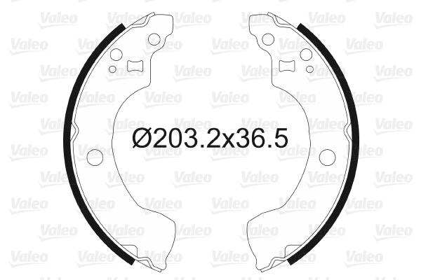 VALEO 564029 Bromsbackar, sats