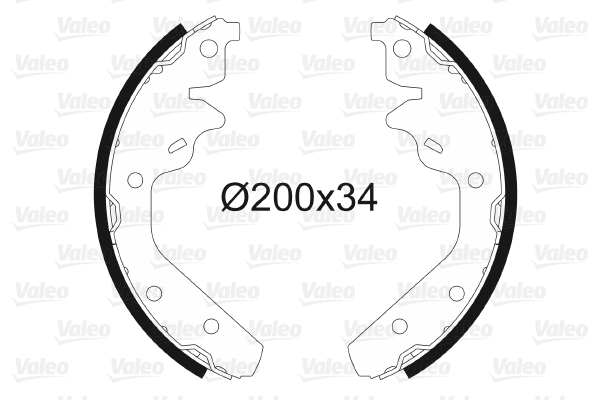 VALEO 564031 Bromsbackar, sats
