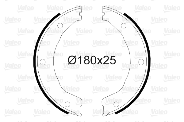 VALEO 564038 Kit ganasce, Freno stazionamento