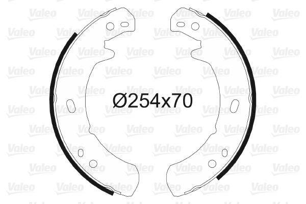 VALEO 564053 Kit ganasce, Freno stazionamento