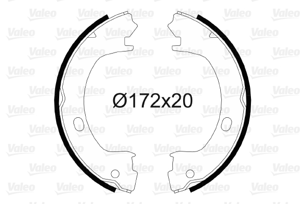 VALEO 564057 Kit ganasce, Freno stazionamento