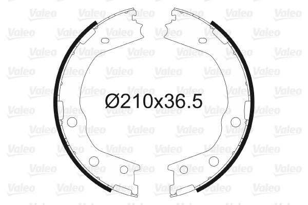 VALEO 564130 Kit ganasce, Freno stazionamento