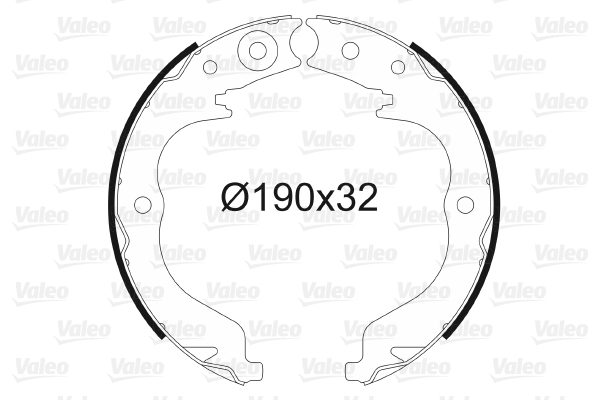 VALEO 564151 Kit ganasce, Freno stazionamento