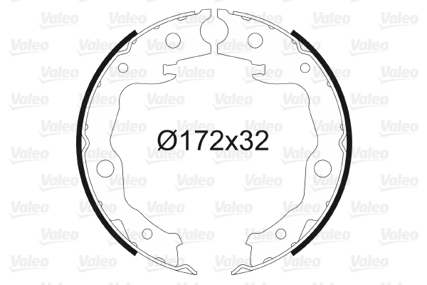 VALEO 564168 Kit ganasce, Freno stazionamento