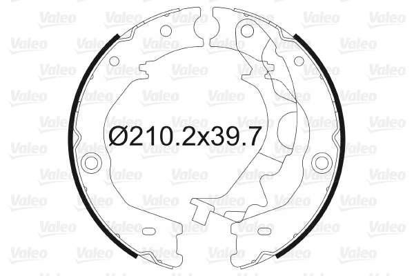 VALEO 564189 Kit ganasce, Freno stazionamento-Kit ganasce, Freno stazionamento-Ricambi Euro