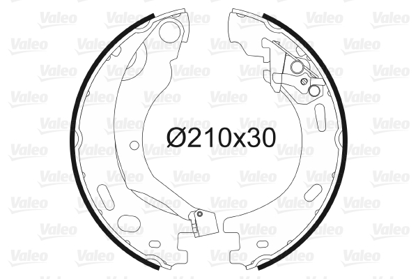 VALEO 564200 Kit ganasce, Freno stazionamento