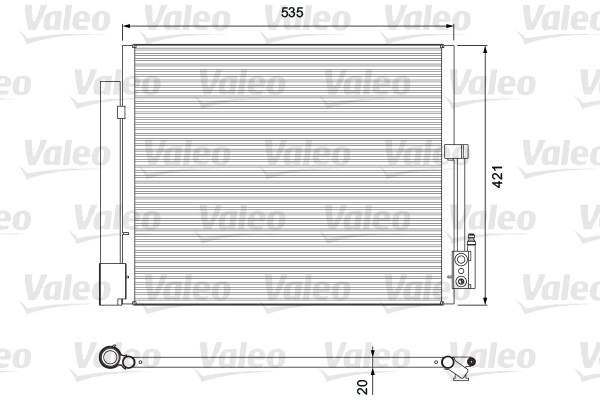 VALEO 814382 Condensatore, Climatizzatore-Condensatore, Climatizzatore-Ricambi Euro