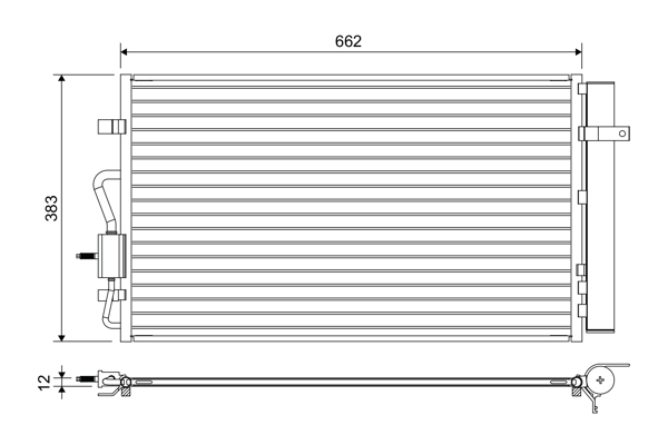 VALEO 822666 Condensatore,...