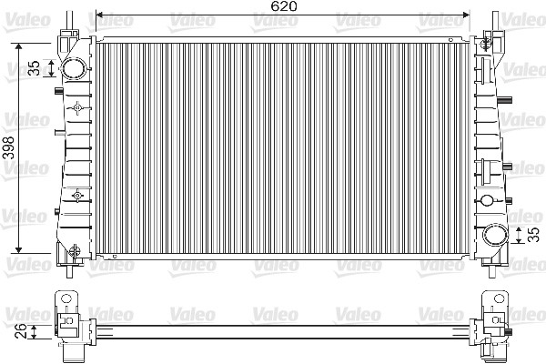 VALEO 733203 Radiatore, Raffreddamento motore-Radiatore, Raffreddamento motore-Ricambi Euro