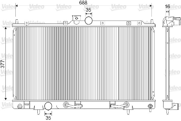 VALEO 733280 Radiatore, Raffreddamento motore-Radiatore, Raffreddamento motore-Ricambi Euro