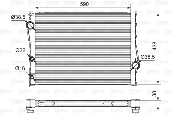 VALEO 701549 Radiator,...