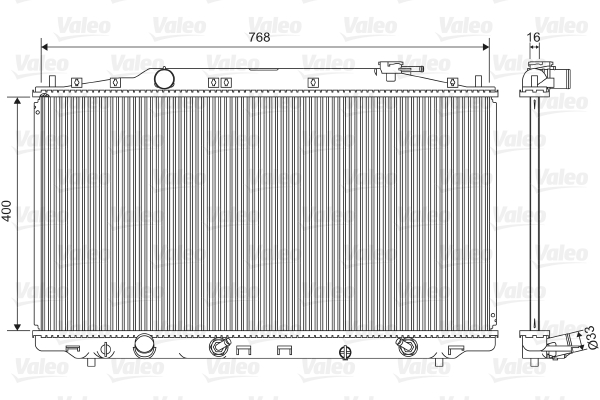 VALEO 701551 Radiatore, Raffreddamento motore-Radiatore, Raffreddamento motore-Ricambi Euro