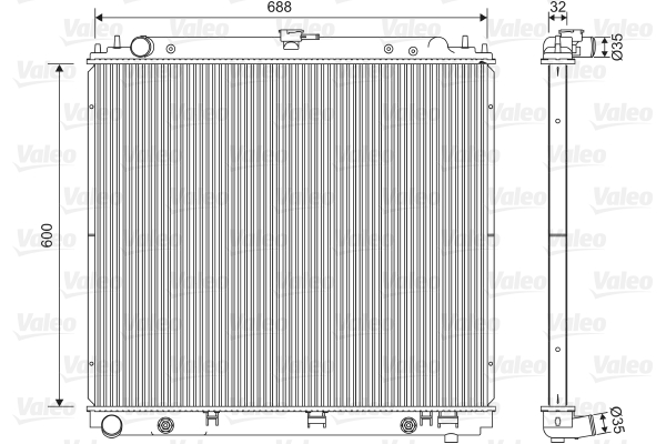 VALEO 701566 Radiatore, Raffreddamento motore-Radiatore, Raffreddamento motore-Ricambi Euro