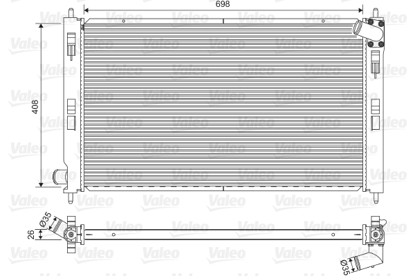 VALEO 701577 Radiatore, Raffreddamento motore-Radiatore, Raffreddamento motore-Ricambi Euro