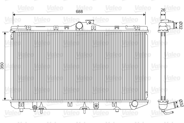 VALEO 701586 Radiatore, Raffreddamento motore