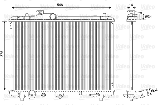 VALEO 701587 Radiatore, Raffreddamento motore-Radiatore, Raffreddamento motore-Ricambi Euro