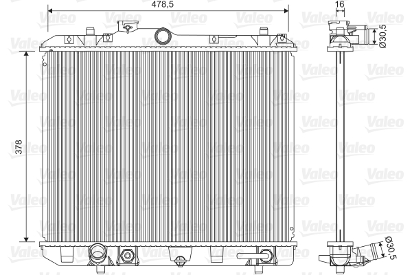 VALEO 701604 Radiatore, Raffreddamento motore-Radiatore, Raffreddamento motore-Ricambi Euro