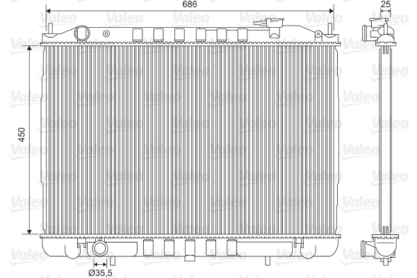 VALEO 701611 Radiatore, Raffreddamento motore