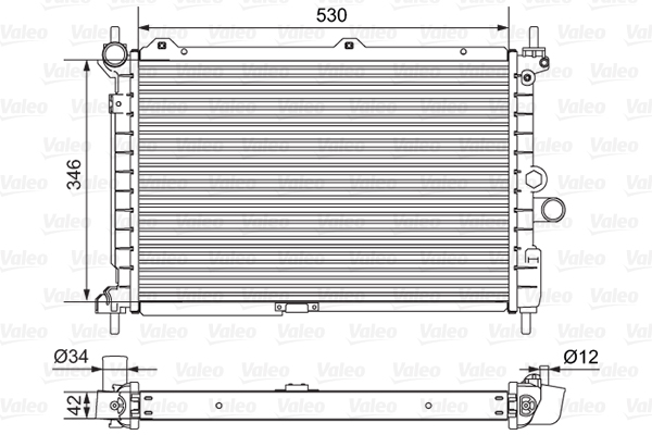 VALEO 701653 Radiatore, Raffreddamento motore