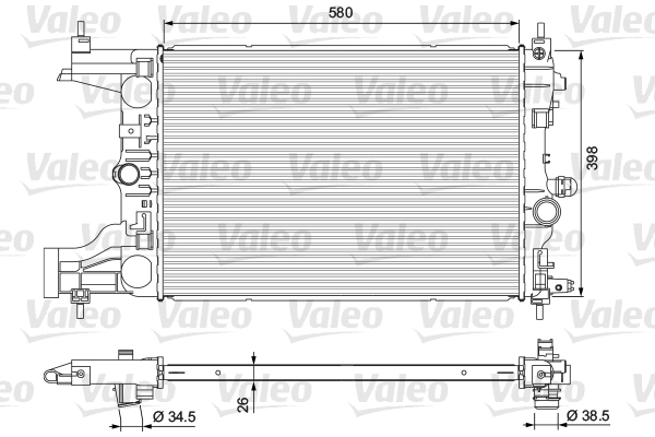 VALEO 701723 Radiatore, Raffreddamento motore-Radiatore, Raffreddamento motore-Ricambi Euro