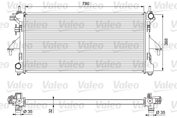 VALEO 701727 Radiatore, Raffreddamento motore