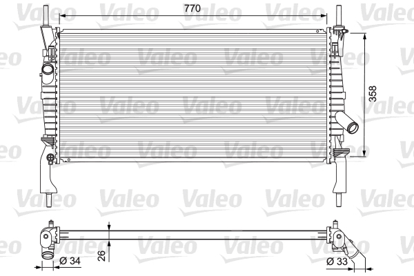 VALEO 701731 Radiatore, Raffreddamento motore-Radiatore, Raffreddamento motore-Ricambi Euro