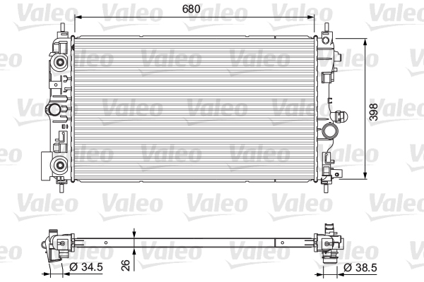 VALEO 701733 Radiatore, Raffreddamento motore