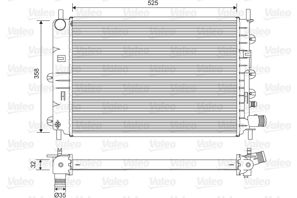 VALEO 731300 Radiatore, Raffreddamento motore-Radiatore, Raffreddamento motore-Ricambi Euro