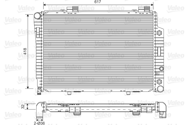 VALEO 731805 Radiatore, Raffreddamento motore-Radiatore, Raffreddamento motore-Ricambi Euro