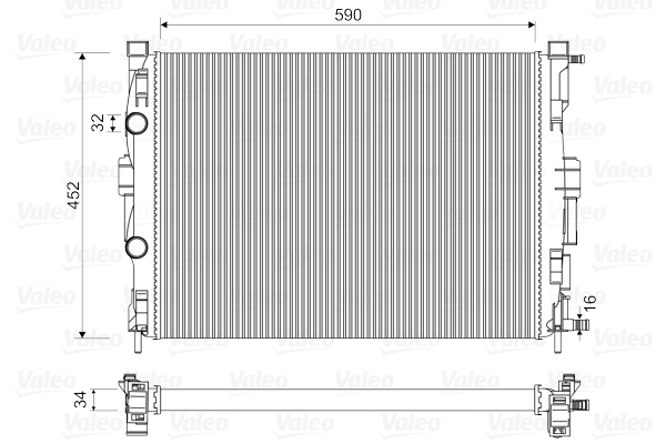 VALEO 732946 Radiatore, Raffreddamento motore-Radiatore, Raffreddamento motore-Ricambi Euro