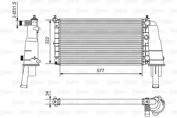 VALEO 734236 Radiatore,...