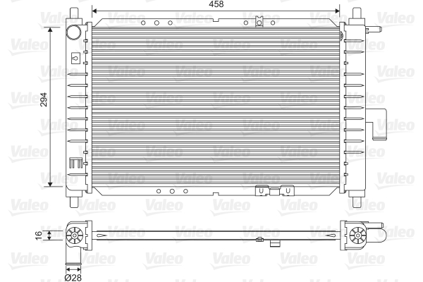 VALEO 734251 Radiatore, Raffreddamento motore