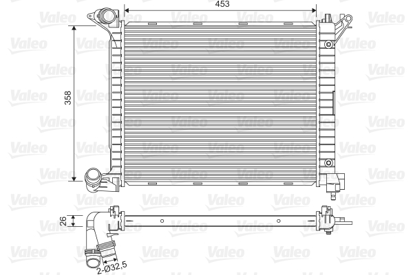 VALEO 734329 Radiatore,...