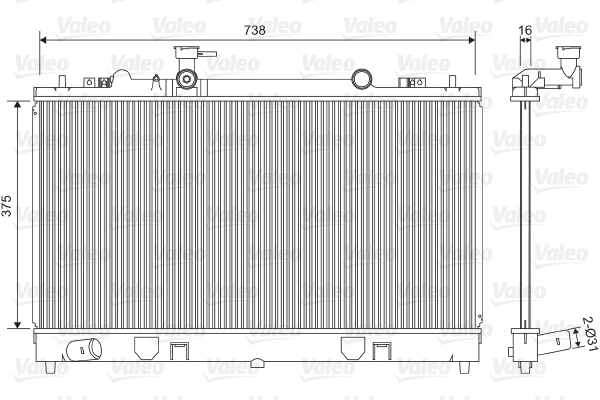 VALEO 734410 Radiatore,...