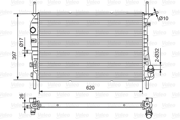 VALEO 734699 Radiatore, Raffreddamento motore-Radiatore, Raffreddamento motore-Ricambi Euro