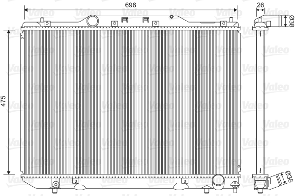 VALEO 734850 Radiatore, Raffreddamento motore-Radiatore, Raffreddamento motore-Ricambi Euro