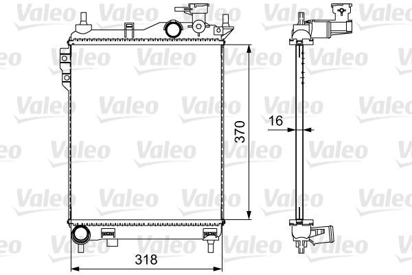 VALEO 734910 Radiatore, Raffreddamento motore-Radiatore, Raffreddamento motore-Ricambi Euro