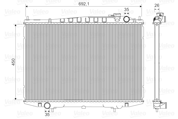 VALEO 735350 Radiatore, Raffreddamento motore