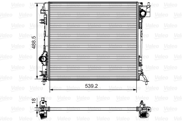 VALEO 735625 Radiatore, Raffreddamento motore