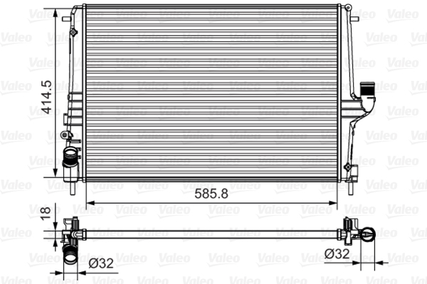 VALEO 735635 Radiatore, Raffreddamento motore