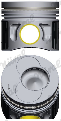 NÜRAL 87-114900-55 Piston for cylinder 1 for cylinder 2 for AUDI FORD SEAT VW