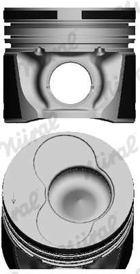 NÜRAL 87-114907-80 Piston for cylinder 1 for cylinder 2 for AUDI SEAT SKODA VW