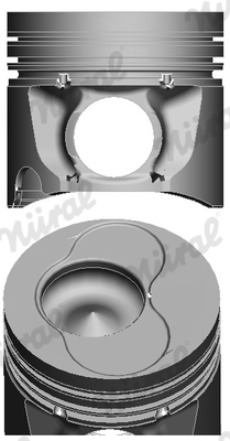 NÜRAL 87-114907-90 Piston for cylinder 1 for cylinder 2 for AUDI FORD MULTICAR SEAT SKODA VW